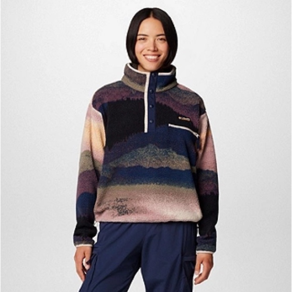 Columbia Pink and Blue Fleece Jacket